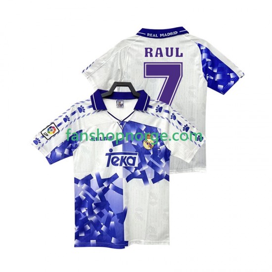 Billige Fotballdrakter Real Madrid RAUL 7 1996 1997 Retro Herre Tredjedrakt Kortermet