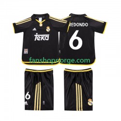Billige Fotballdrakter Real Madrid REDONDO 6 2001 Retro Barn Bortedrakt 1999 Kortermet