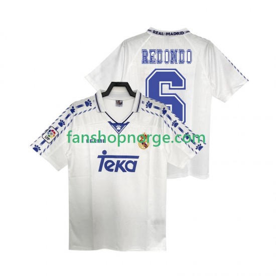 Billige Fotballdrakter Real Madrid REDONDO 6 1996 1997 Retro Herre Hjemmedrakt Kortermet