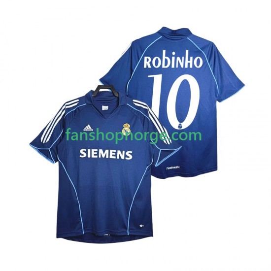 Billige Fotballdrakter Real Madrid ROBINHO 10 2005 Retro Herre Bortedrakt 2006 Kortermet