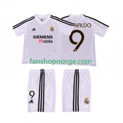 Billige Fotballdrakter Real Madrid RONALDO 9 5 Retro Barn Hjemmedrakt 2002 2004 Kortermet