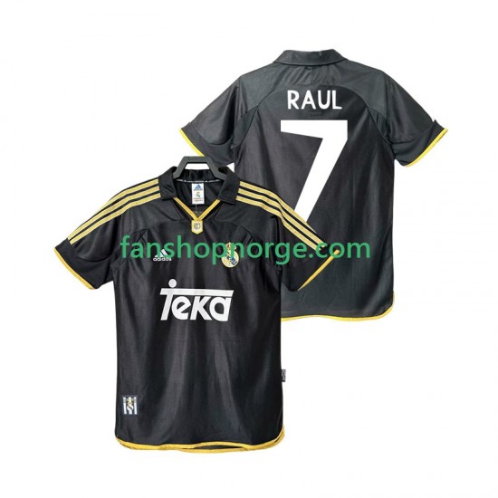Billige Fotballdrakter Real Madrid Raul 7 2001 Retro Herre Bortedrakt 1999 Kortermet