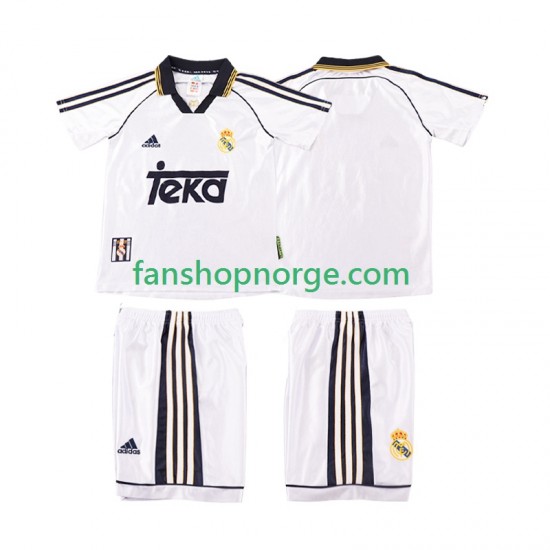 Billige Fotballdrakter Real Madrid 2000 Retro Barn Hjemmedrakt 1998 Kortermet