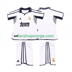 Billige Fotballdrakter Real Madrid 2001 Retro Barn Hjemmedrakt 2002 Kortermet