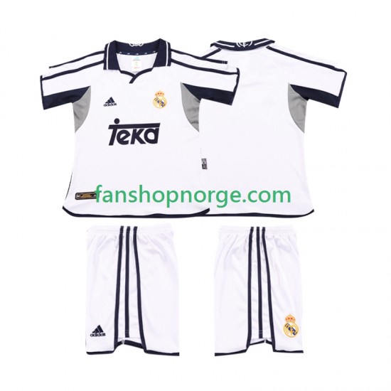Billige Fotballdrakter Real Madrid 2001 Retro Barn Hjemmedrakt 2002 Kortermet