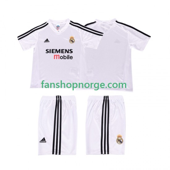 Billige Fotballdrakter Real Madrid 5 Retro Barn Hjemmedrakt 2002 2004 Kortermet