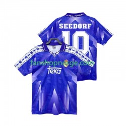 Billige Fotballdrakter Real Madrid SEEDORF 10 1996 1997 Retro Herre Bortedrakt Kortermet