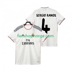 Billige Fotballdrakter Real Madrid SERGIO RAMOS 4 2013 2014 Retro Herre Hjemmedrakt Kortermet