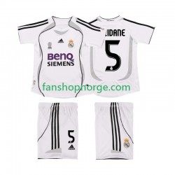 Billige Fotballdrakter Real Madrid ZIDANE 5 2007 Retro Barn Hjemmedrakt 2006 Kortermet