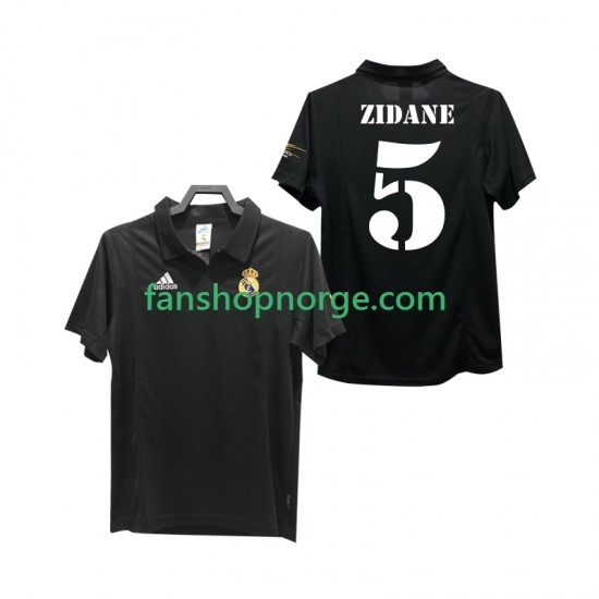 Billige Fotballdrakter Real Madrid ZIDANE 5 2003 Retro Herre Bortedrakt 2002 Kortermet