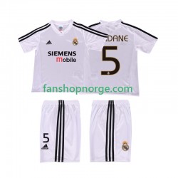 Billige Fotballdrakter Real Madrid ZIDANE 5 5 Retro Barn Hjemmedrakt 2002 2004 Kortermet