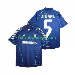 Billige Fotballdrakter Real Madrid Zidane 5 2005 Retro Herre Bortedrakt 2006 Kortermet