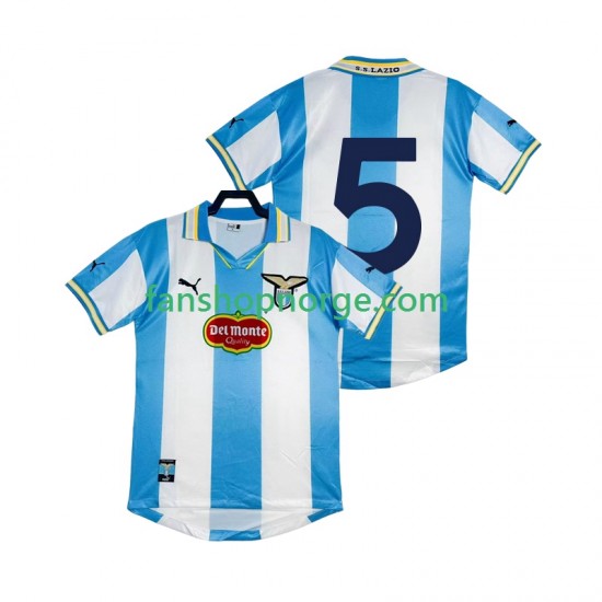 Billige Fotballdrakter SS Lazio 5 2000 Retro Herre Hjemmedrakt 1999 Kortermet