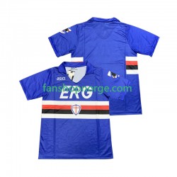 Billige Fotballdrakter Sampdoria 1990 1991 Retro Herre Hjemmedrakt Kortermet
