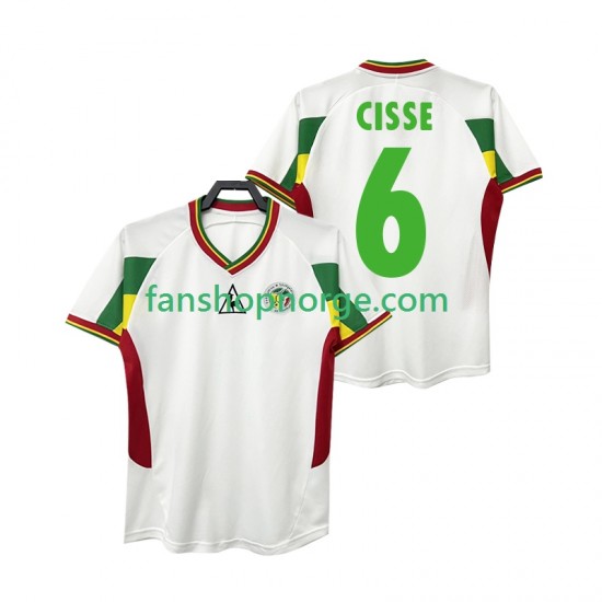 Billige Fotballdrakter Senegal CISSE 6 Retro Herre Hjemmedrakt 2002 Kortermet