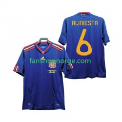 Billige Fotballdrakter Spania Andres Iniesta 6 Retro Herre Bortedrakt 2010 Kortermet