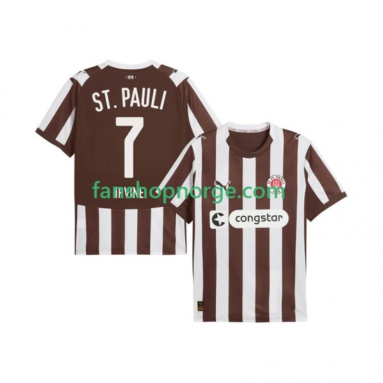 Billige Fotballdrakter St. Pauli Jackson Irvine 7 Herre Hjemmedrakt 2025-2026 Kortermet