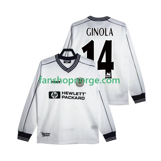 Billige Fotballdrakter Tottenham Hotspur GINOLA 14 1997 Retro Herre Hjemmedrakt 1999 Langermet