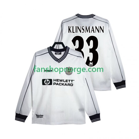 Billige Fotballdrakter Tottenham Hotspur KLINSMANN 33 1997 Retro Herre Hjemmedrakt 1999 Langermet