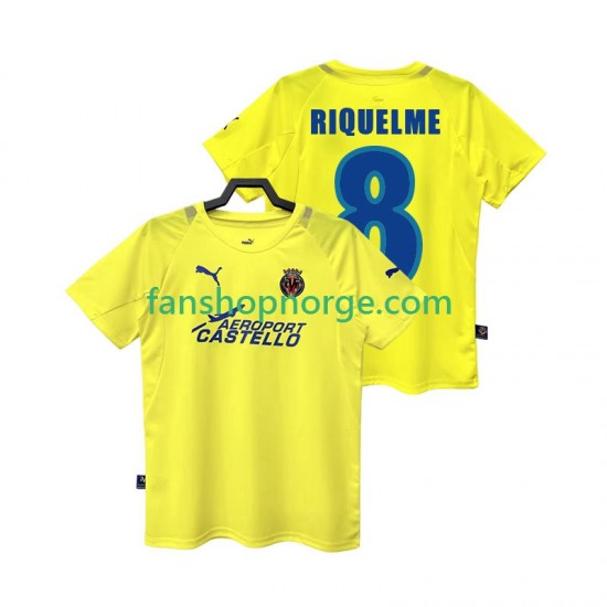 Billige Fotballdrakter Villarreal CF RIQUELME 8 2005 Retro Herre Hjemmedrakt 2006 Kortermet