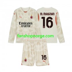 Billige Fotballdrakter AC Milan Mike Maignan 16 Keeper Barn Tredjedrakt 2024-2025 Langermet