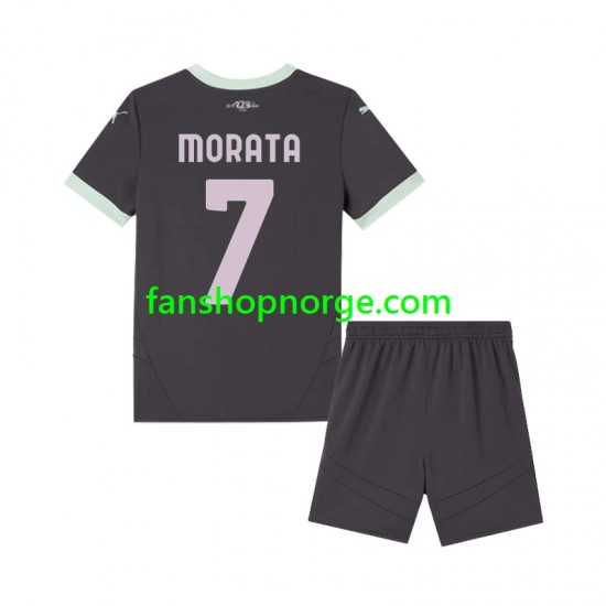Billige Fotballdrakter AC Milan Morata 7 Barn Tredjedrakt 2024-2025 Kortermet