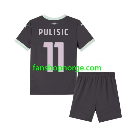 Billige Fotballdrakter AC Milan Pulisic 11 Barn Tredjedrakt 2024-2025 Kortermet