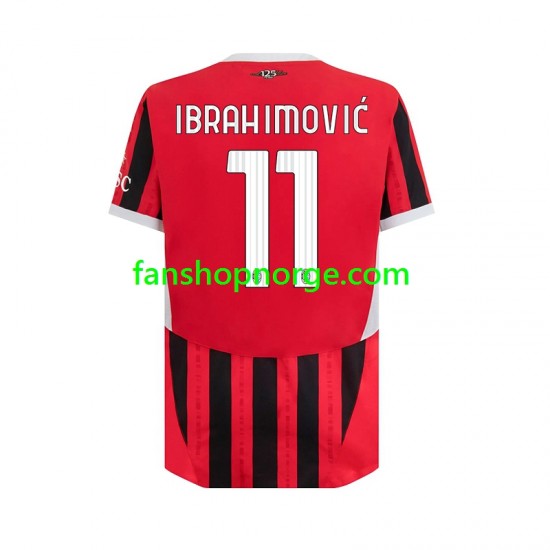 Billige Fotballdrakter AC Milan Ibrahimović 11 Herre Hjemmedrakt 2024-2025 Kortermet