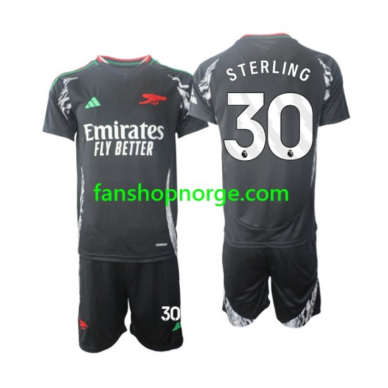 Billige Fotballdrakter Arsenal Sterling 30 Barn Bortedrakt 2024-2025 Kortermet