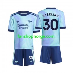 Billige Fotballdrakter Arsenal Sterling 30 Barn Tredjedrakt 2024-2025 Kortermet