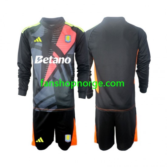 Billige Fotballdrakter Aston Villa Keeper Barn Hjemmedrakt 2024-2025 Langermet