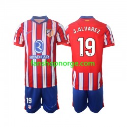 Billige Fotballdrakter Atlético Madrid J.Alvarez 19 Barn Hjemmedrakt 2024-2025 Kortermet