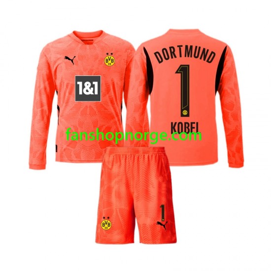 Billige Fotballdrakter Borussia Dortmund Gregor Kobel 1 Keeper Barn Tredjedrakt 2024-2025 Langermet