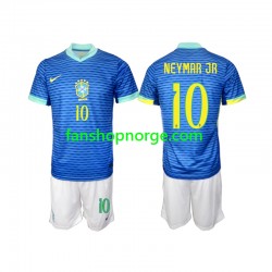 Billige Fotballdrakter Brasil Neymar JR 10 Barn Bortedrakt 2024 Kortermet