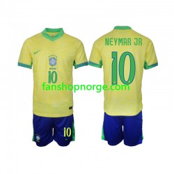 Billige Fotballdrakter Brasil Neymar JR 10 Barn Hjemmedrakt 2024 Kortermet
