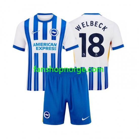 Billige Fotballdrakter Brighton Hove Albion WELBECK 18 Barn Hjemmedrakt 2024-2025 Kortermet