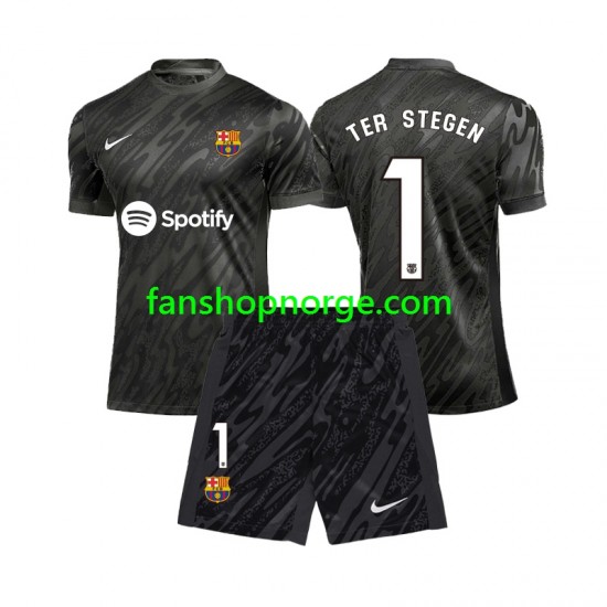 Billige Fotballdrakter FC Barcelona Ter Stegen 1 Keeper Barn Tredjedrakt 2024-2025 Kortermet