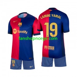 Billige Fotballdrakter FC Barcelona Lamine Yamal 19 Barn Hjemmedrakt 2024-2025 Kortermet