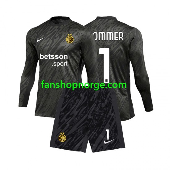 Billige Fotballdrakter Inter Milan Yann Sommer 1 Keeper Barn Tredjedrakt 2024-2025 Langermet