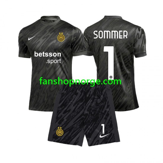 Billige Fotballdrakter Inter Milan Yann Sommer 1 Keeper Barn Tredjedrakt 2024-2025 Kortermet