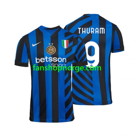Billige Fotballdrakter Inter Milan Marcus Thuram 9 Herre Hjemmedrakt 2024-2025 Kortermet