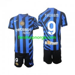 Billige Fotballdrakter Inter Milan Marcus Thuram 9 Barn Hjemmedrakt 2024-2025 Kortermet