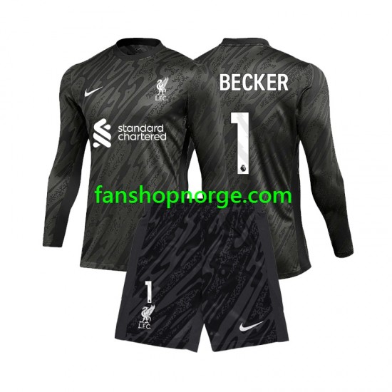 Billige Fotballdrakter Liverpool Alisson Becker 1 Keeper Barn Hjemmedrakt 2024-2025 Langermet