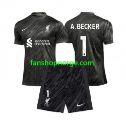 Billige Fotballdrakter Liverpool Alisson Becker 1 Keeper Barn Hjemmedrakt 2024-2025 Kortermet