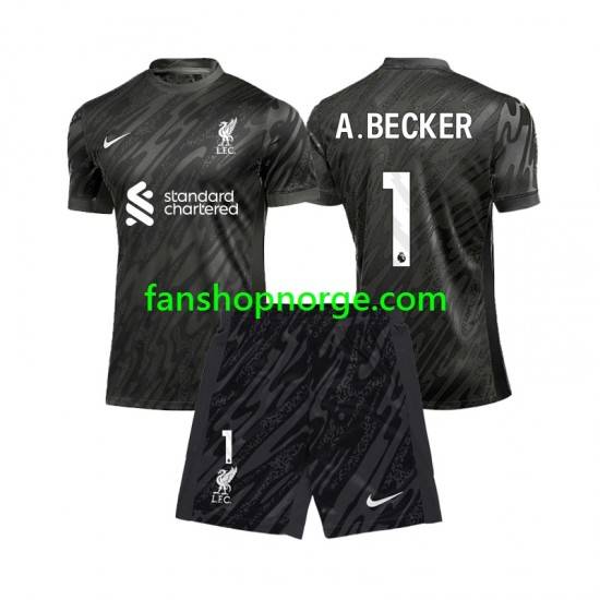 Billige Fotballdrakter Liverpool Alisson Becker 1 Keeper Barn Hjemmedrakt 2024-2025 Kortermet