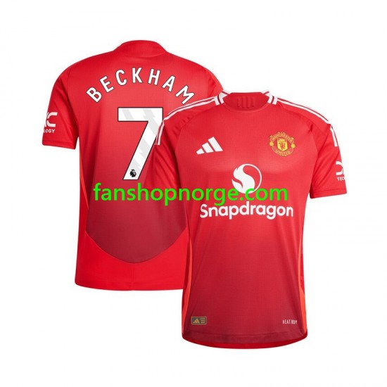 Billige Fotballdrakter Manchester United Beckham 7 Herre Hjemmedrakt 2024-2025 Kortermet