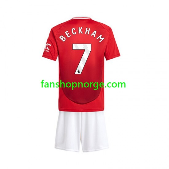 Billige Fotballdrakter Manchester United Beckham 7 Barn Hjemmedrakt 2024-2025 Kortermet