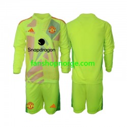Billige Fotballdrakter Manchester United Keeper Barn Bortedrakt 2024-2025 Langermet