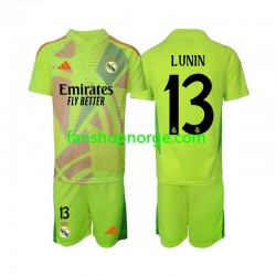 Billige Fotballdrakter Real Madrid Lunin 13 Keeper Barn Fjerdedrakt 2024-2025 Kortermet