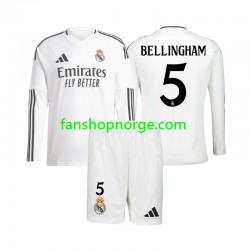 Billige Fotballdrakter Real Madrid Jude Bellingham 5 Barn Hjemmedrakt 2024-2025 Langermet
